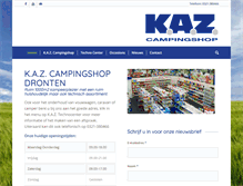 Tablet Screenshot of kazcampingshop.nl